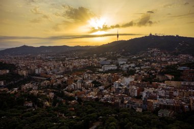 Barselona İspanya 'da park manzarası