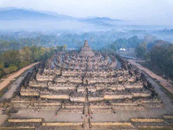 Pemandangan Candi Borobudur Yang Terkenal Yogyakarta Jawa Indonesia — Stok Foto