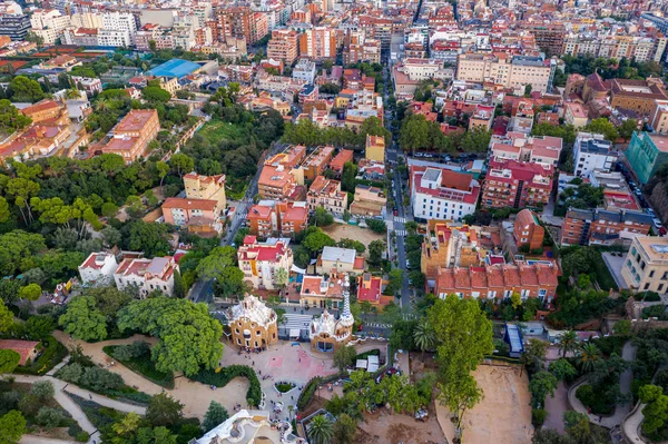 Park Aerial View Barceloně Španělsko — Stock fotografie