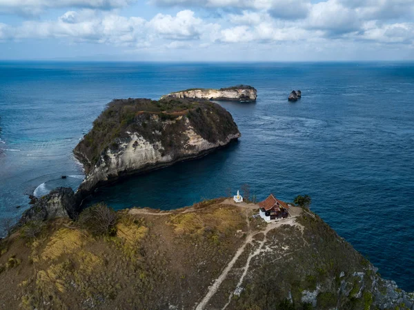 Bela Vista Pássaro Praia Nusa Penida Bali Island Indonésia — Fotografia de Stock