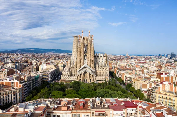 Barcelona Hiszpania Września 2019 Słynny Niedokończony Kościół Antoniego Gauda Który — Zdjęcie stockowe