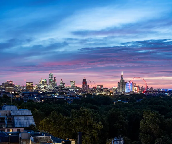 Panoramablick Auf London England Die Skyline Von Abend Mit London — Stockfoto