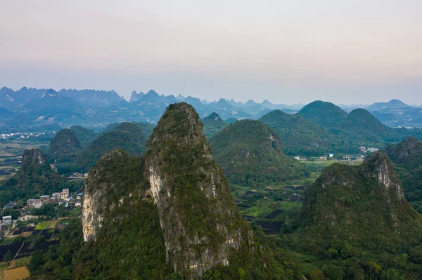 Piękne Góry Karts Wzgórza Widok Południowych Chinach — Zdjęcie stockowe