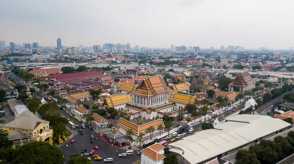 Gün Batımında Bangkok Şehrinin Ufuk Çizgisi — Stok fotoğraf