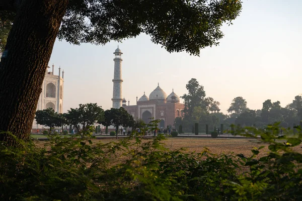 India Agra Sept 2018 Taj Mahal World Wonder Stock Image