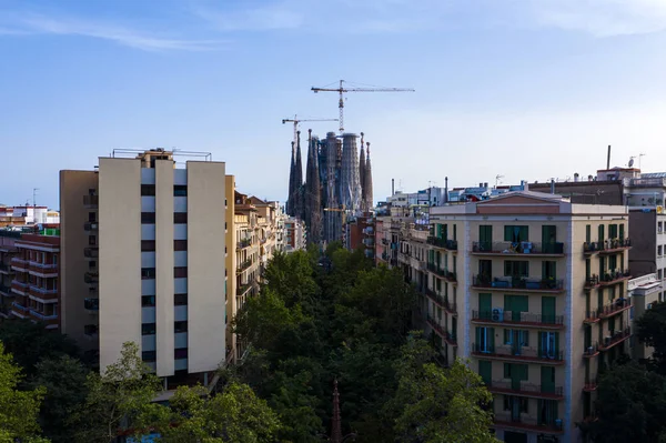 Barcelona Espanha Setembro 2019 Renomada Igreja Inacabada Antoni Gaud Iniciada Fotos De Bancos De Imagens