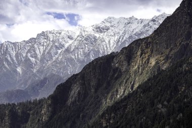 amazing view of Indian Himalayas mountains in Manali Rohtang Pass