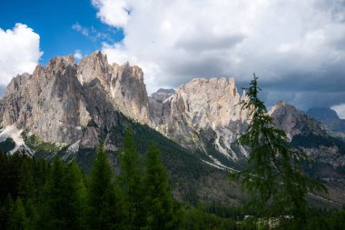 amazing view landscape of Italian Dolomites mountain in South Tyrol Valley located in northeastern Italy