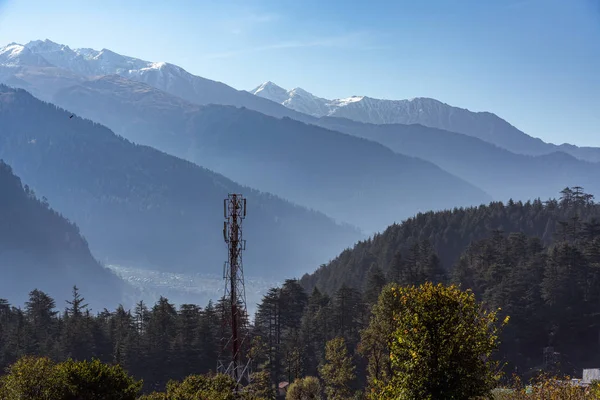 Vista Della Valle Del Tosh Nel Nord Dell India Montagne — Foto Stock