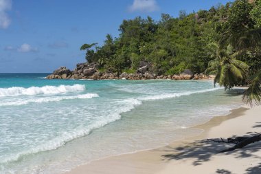 Anse georgette Beach'te praslin Adası Seyşel Adaları 