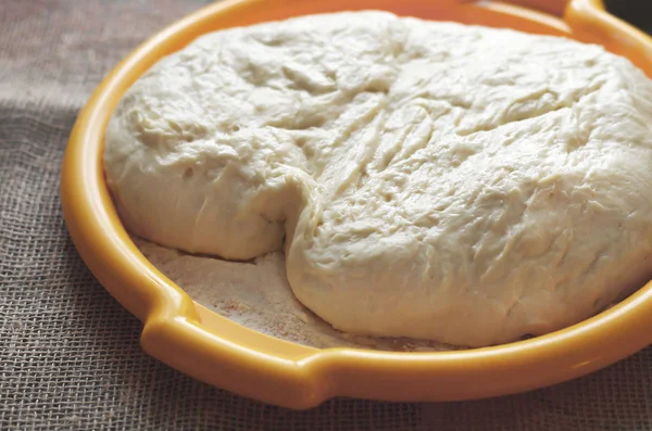 bir tepside hamur mayaları