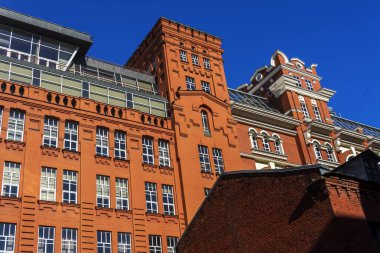 Eski Fabrika binaları tuğla Moskova'da yapılan