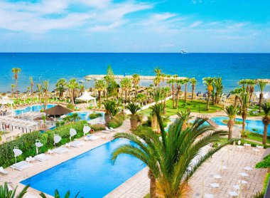 Akdeniz lüks resort güzel görünümü