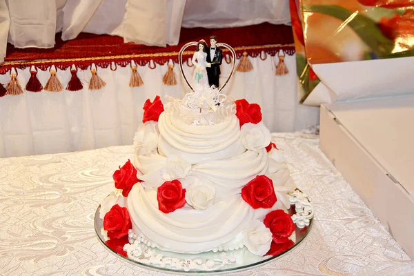 아름 다운 웨딩 케이크. — 스톡 사진