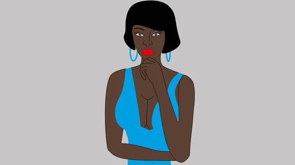 Güzel bir esmer kadın portresi.