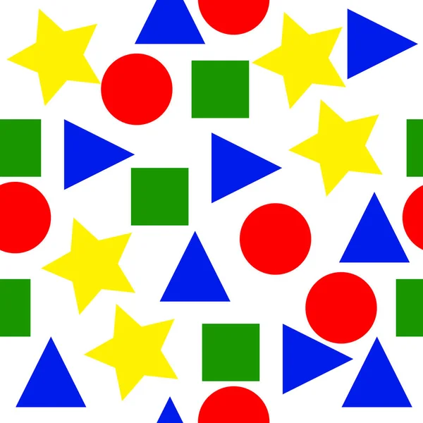 Farklı renklerin basit geometrik şekilleri.
