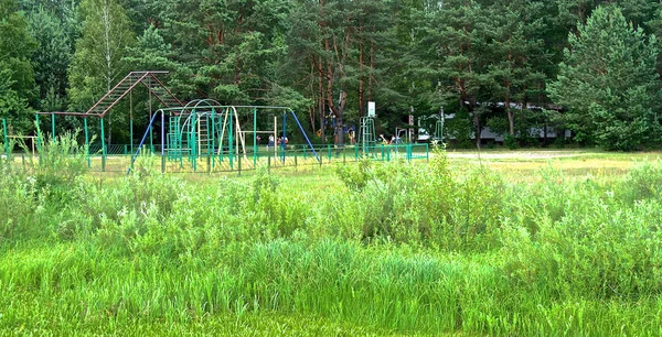 Children playground in summer Belarus — Stock Photo, Image