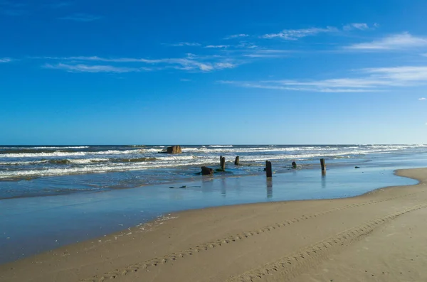 Bojuru beach, opuštěná pláž, jižně od státu Rio Grande d — Stock fotografie