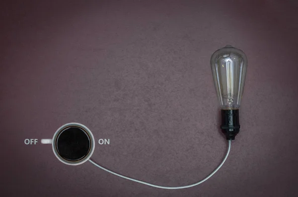 Great concept of caffeine energy, coffee energy. Cup of coffee binding lamp.