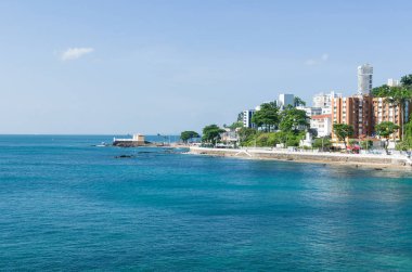 Salvador Bahia 'nın Santa Maria Kalesinin güzel manzarası