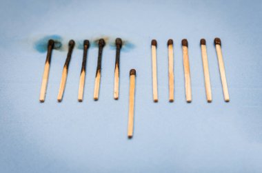 Kibrit çöpleri yanar, bir parça yangının yayılmasını engeller. Coronavirüs 'ün yayılmasını nasıl engelleyeceğimiz kavramı..