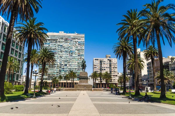 Montevideo Uruguay Diciembre 2016 Monumento José Artigas Plaza Independencia Famosa — Foto de Stock