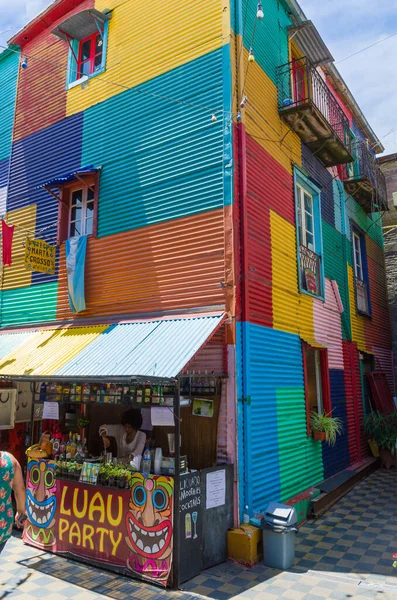Buenos Aires Argentina December 2015 Bright Colors Caminito Colorful Street — Stock Photo, Image