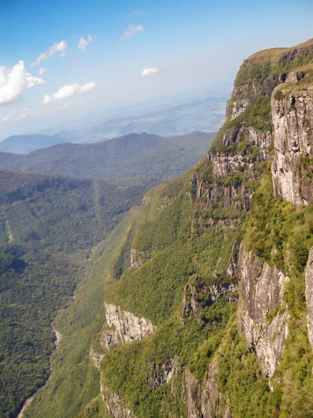 Beautiful Landscape Fortaleza Canyon Green Rainforest Cambara Sul Rio Grande — Stock Photo, Image