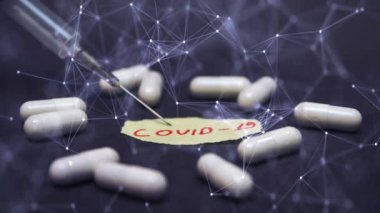 Aşılama. Yeni koronavirüsle savaş ve önleme kavramı. Coronavirus, Coronavirus aşısı, nCoV, COVID-19, hidroksiklorokin. Coro 'nun araştırma ve geliştirilmesi için kavramsal arka plan