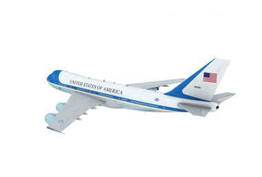 ABD Hava Kuvvetleri bir Boeing 747 (Vc-25) uçak havadan görünümü.
