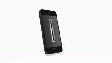 Bir dolar faturaları bir smartphone cep telefonu ile Döviz Alım okuyucusuna takılı olan. Mobil para kavramı.