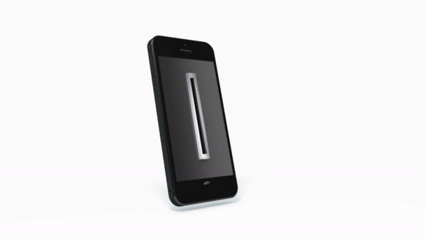 Ett Hundra Eurosedlar Sätts Valuta Läsare Smartphone Mobila Betalningar Koncept — Stockvideo