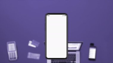 Mobil ödeme işleme ile yüz tanımlama kavramına genel bir telefon.