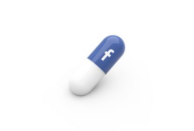Facebook sosyal medya hap. Sosyal ağlar bağımlılık kavramı.