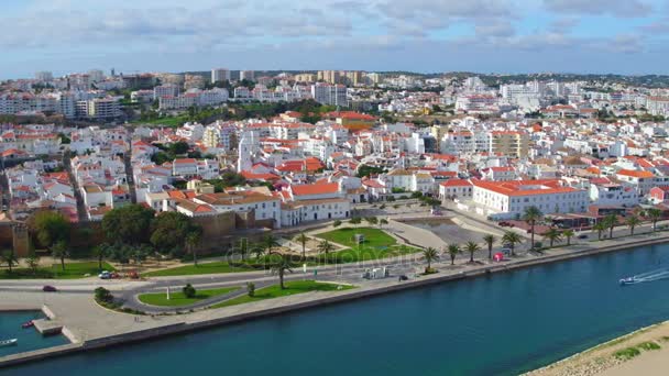 Staden Lagos i Algarve Portugal — Stockvideo