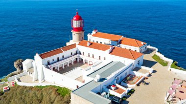 Deniz feneri Cabo Vicente Sagres Portekiz gelen hava