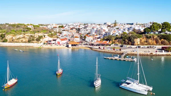 Flygbilder från byn Alvor i Algarve i Portugal — Stockfoto