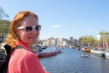 Hollanda'nın Amsterdam genç yerli Hollandalı kadın