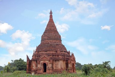 Antik pagoda Bagan Myanmar gelen peyzaj 