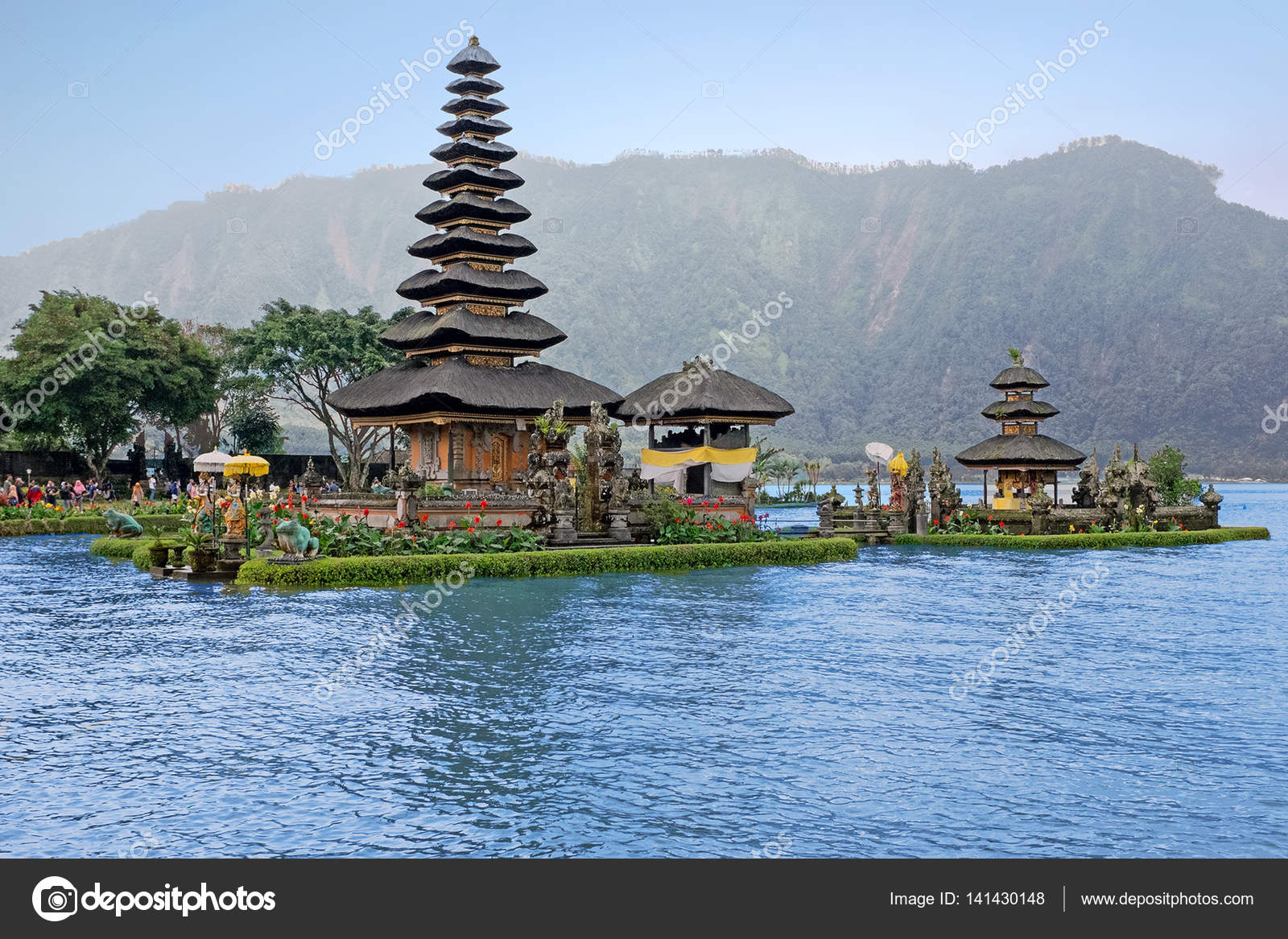 Pura Ulun Danu Bratan Hindu Temple On Bratan Lake Bali Indone