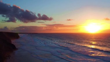 Vale Figueiras Portekiz'de güzel bir gün batımı gelen hava