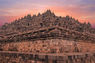 Endonezya orta Java Borobudur Tapınağı. Bu ünlü Buddh