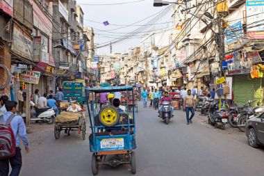 Hindistan, Yeni Delhi - 5 Nisan 2017: Yeni Delhi Streetview