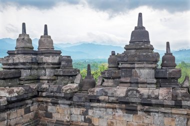 Endonezya orta Java Borobudur Tapınağı. Bu ünlü Buddh