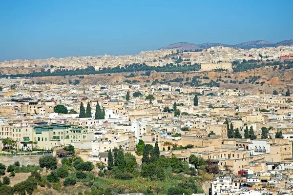 Aerial from the city Fes (Fez) in Morocco Africa — Stock Photo, Image