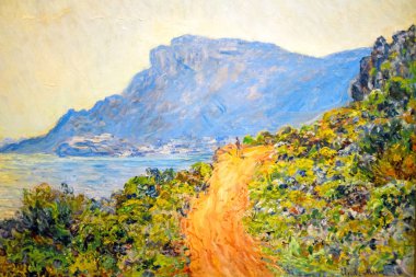 Painting from La Corniche near Monaco, Claude Monet, 1884 clipart