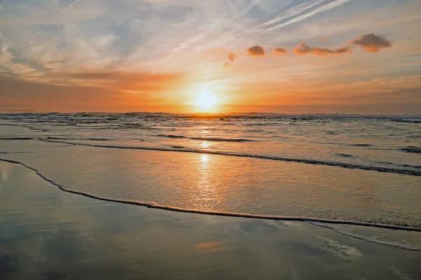 Tramonto sull'oceano Atlantico in Portogallo — Foto Stock