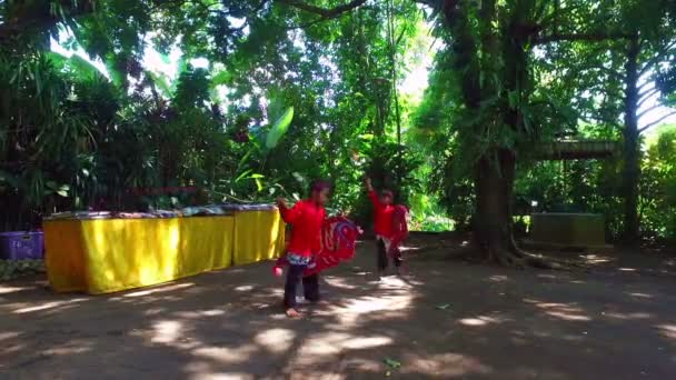 Traditionella Danser Java Indonesien Barn — Stockvideo
