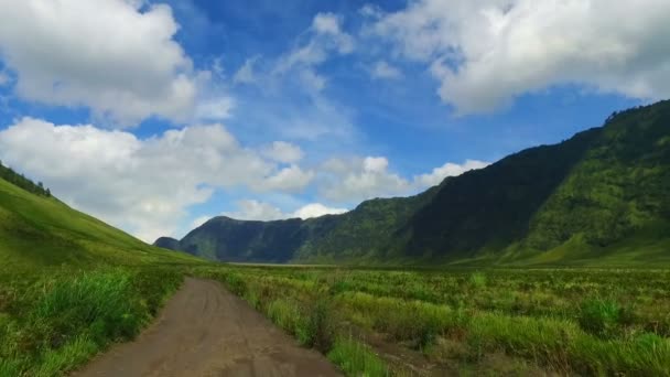 Пейзаж Вулкане Бромо Яве Индонезия — стоковое видео