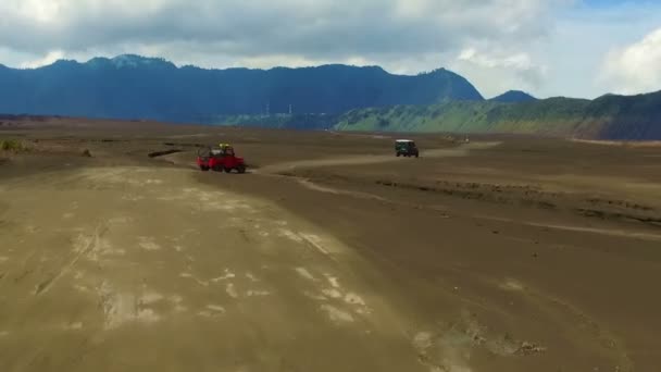 Java Indonesia December 2016 Driving Bromo Volcano Java Indonesia — Stock Video